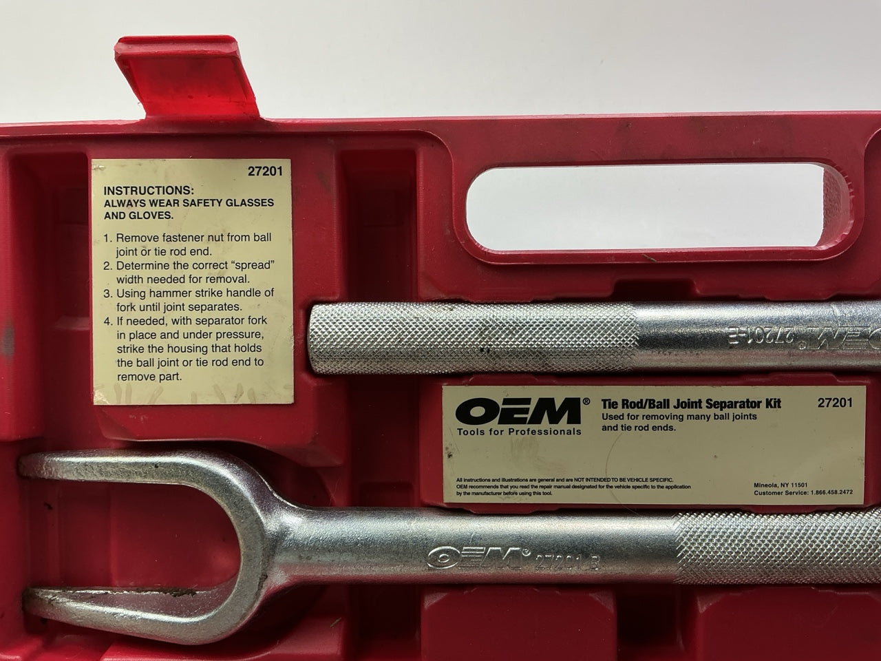 USED #41 OEM Tools 5-Piece Tie Rod Ball Joint Remover Separator Pickle Fork Tool