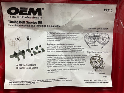 USED #11 - OEM TOOLS 27210 Timing Belt Service Kit Tool Set
