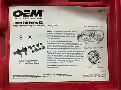 USED #32 - OEM TOOLS 27210 Timing Belt Service Kit Tool Set