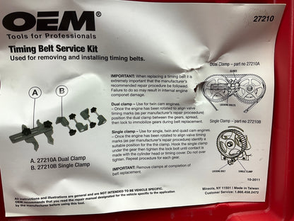 USED #3 - OEM TOOLS 27210 Timing Belt Service Kit Tool Set
