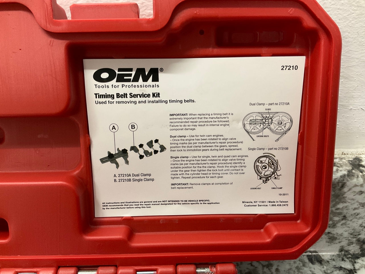 NEW - OEM TOOLS 27210 Timing Belt Service Kit Tool Set