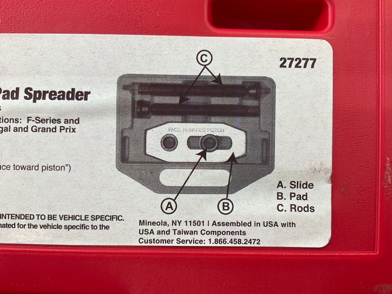 USED #19 - OEM Tools 27277 Dual / Single Disc Brake Caliper Piston Pad Spreader