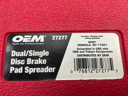 USED #32 - OEM Tools 27277 Dual / Single Disc Brake Caliper Piston Pad Spreader