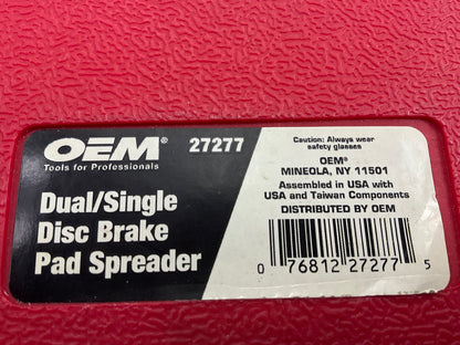 USED #33 - OEM Tools 27277 Dual / Single Disc Brake Caliper Piston Pad Spreader