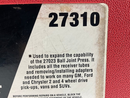 USED #12 OEM TOOLS 37310 Master Ball Joint Installer / Remover Adapter Tool Set