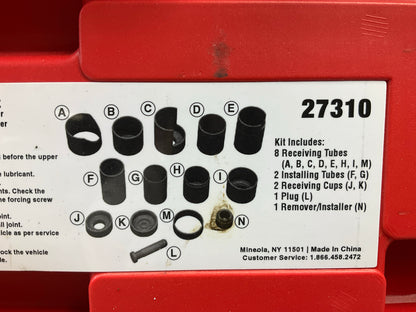 USED #14 OEM TOOLS 37310 Master Ball Joint Installer / Remover Adapter Tool Set