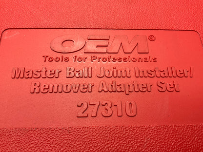 USED # 16 OEM TOOLS 37310 Master Ball Joint Installer / Remover Adapter Tool Set
