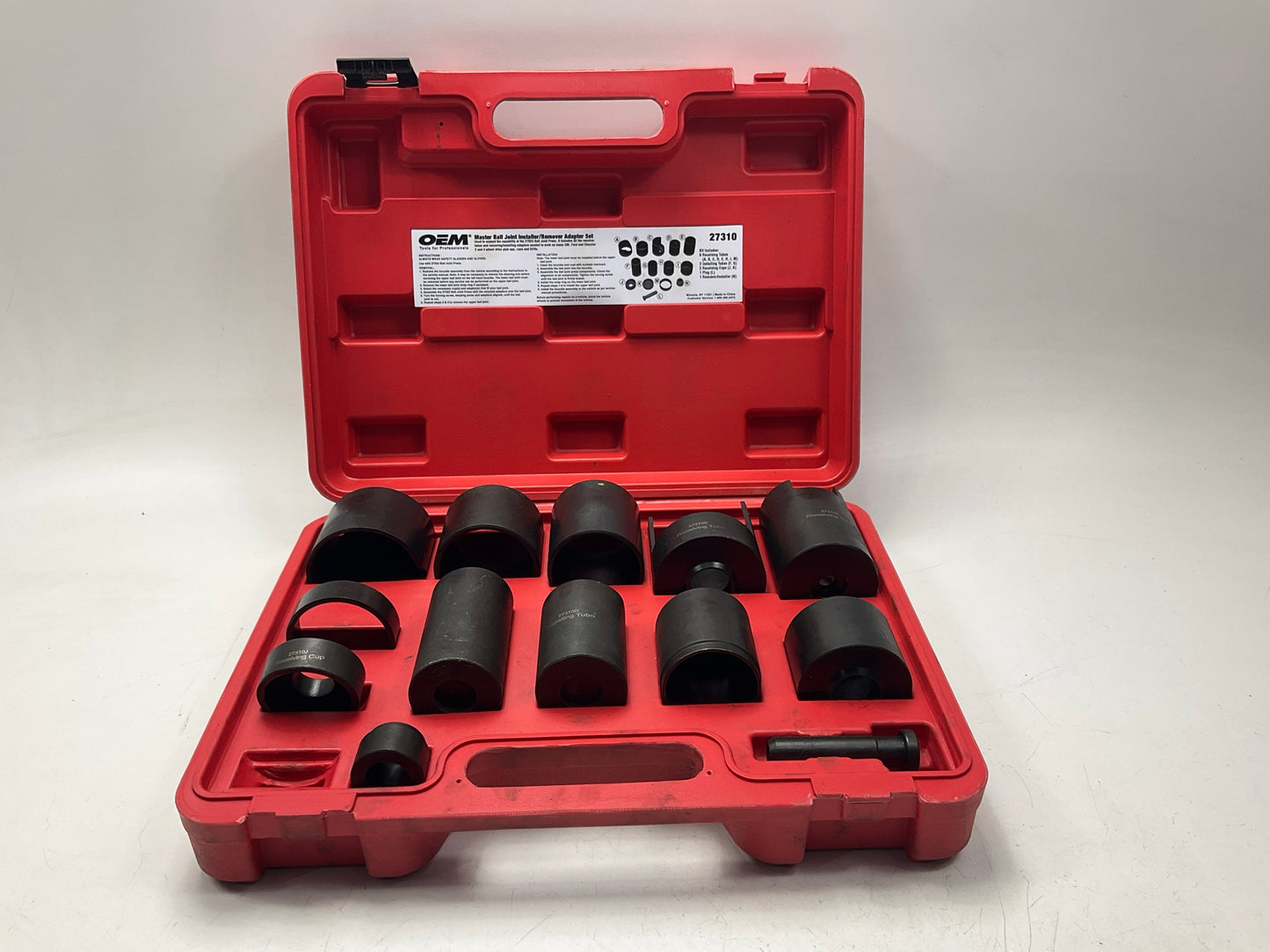 USED #9 OEM TOOLS 37310 Master Ball Joint Installer / Remover Adapter Tool Set