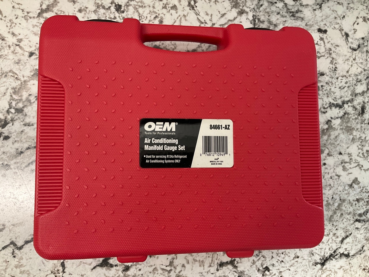 OEM TOOLS 134 A/C Manifold Gauge Set With Hoses (Heavy Duty Forged Brass Body)