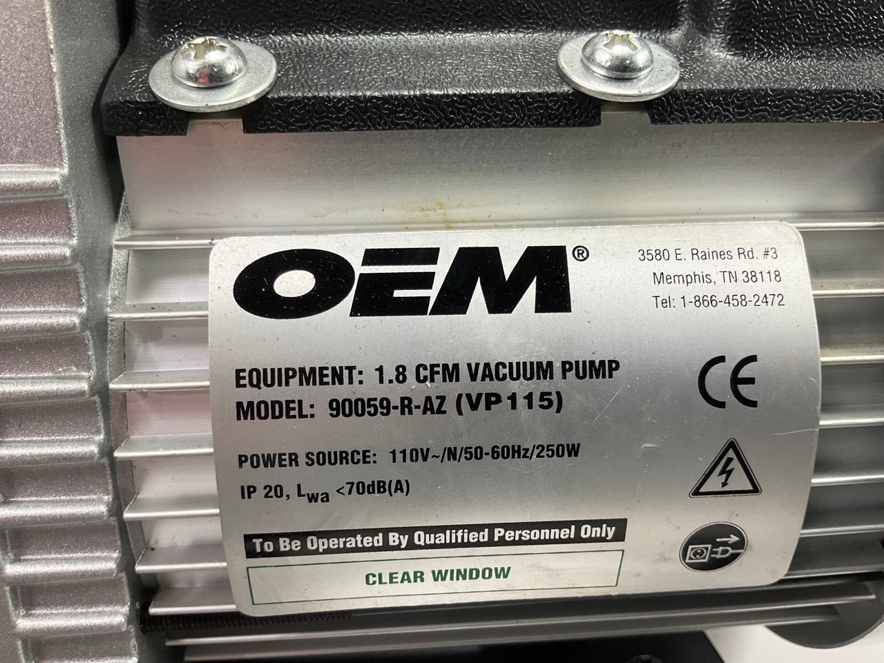 OIL LEAKED OUT - OEM Tools 90059-R-AZ 1.8 CFM Single Stage Vacuum Pump, 1/4'' HP