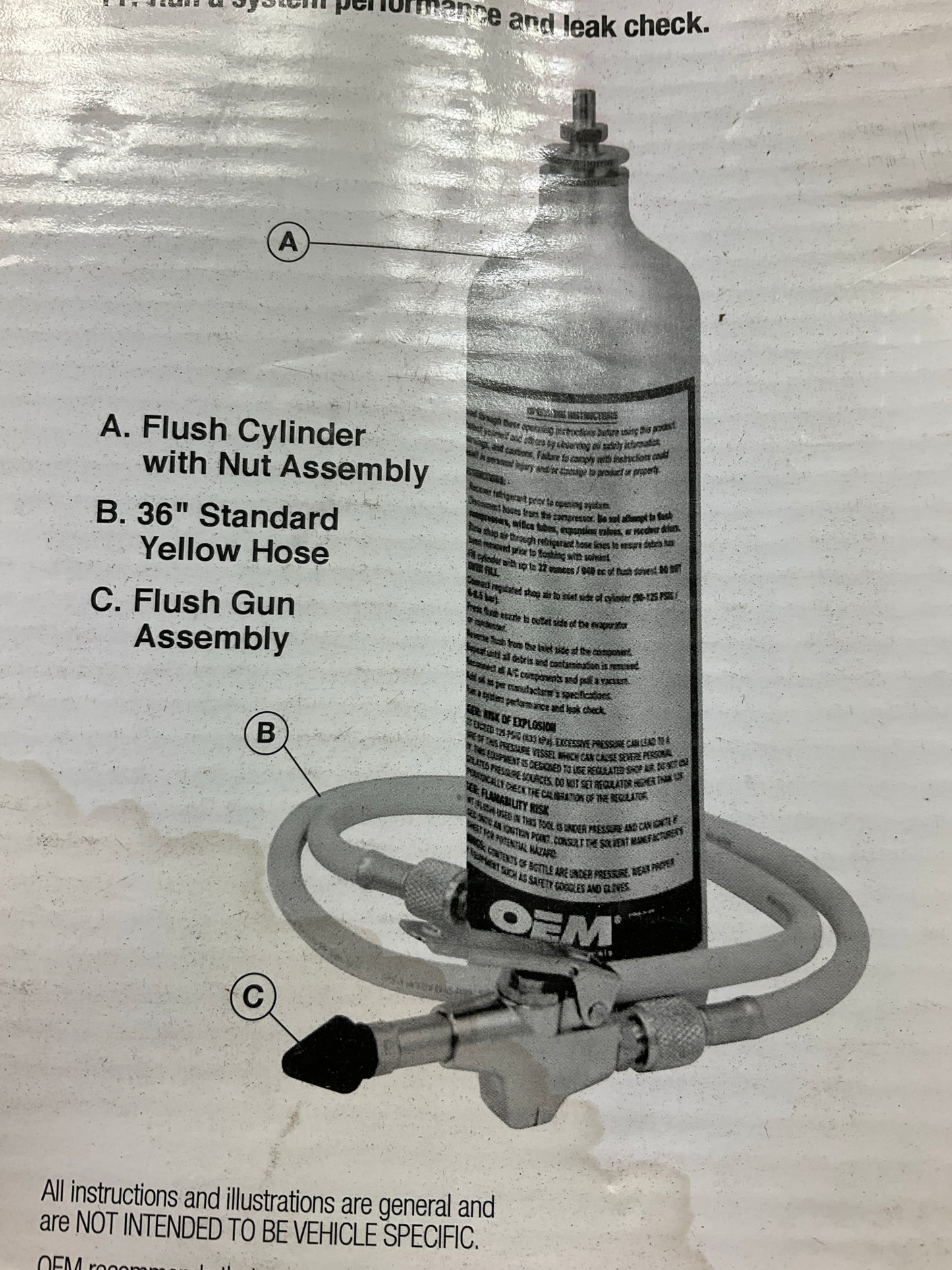 LIGHTLY USED #2 OEM Tools 91046-A-AZ A/C System Flush Kit Removes Oil And Debris