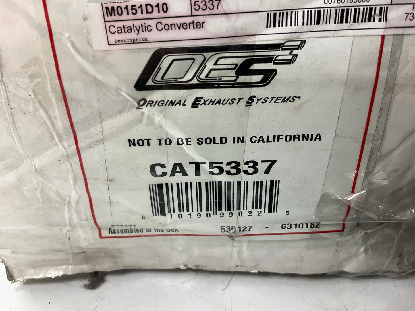 OES CAT5337 Rear Direct Fit Catalytic Converter For 2013-2019 Nissan Sentra 1.8L