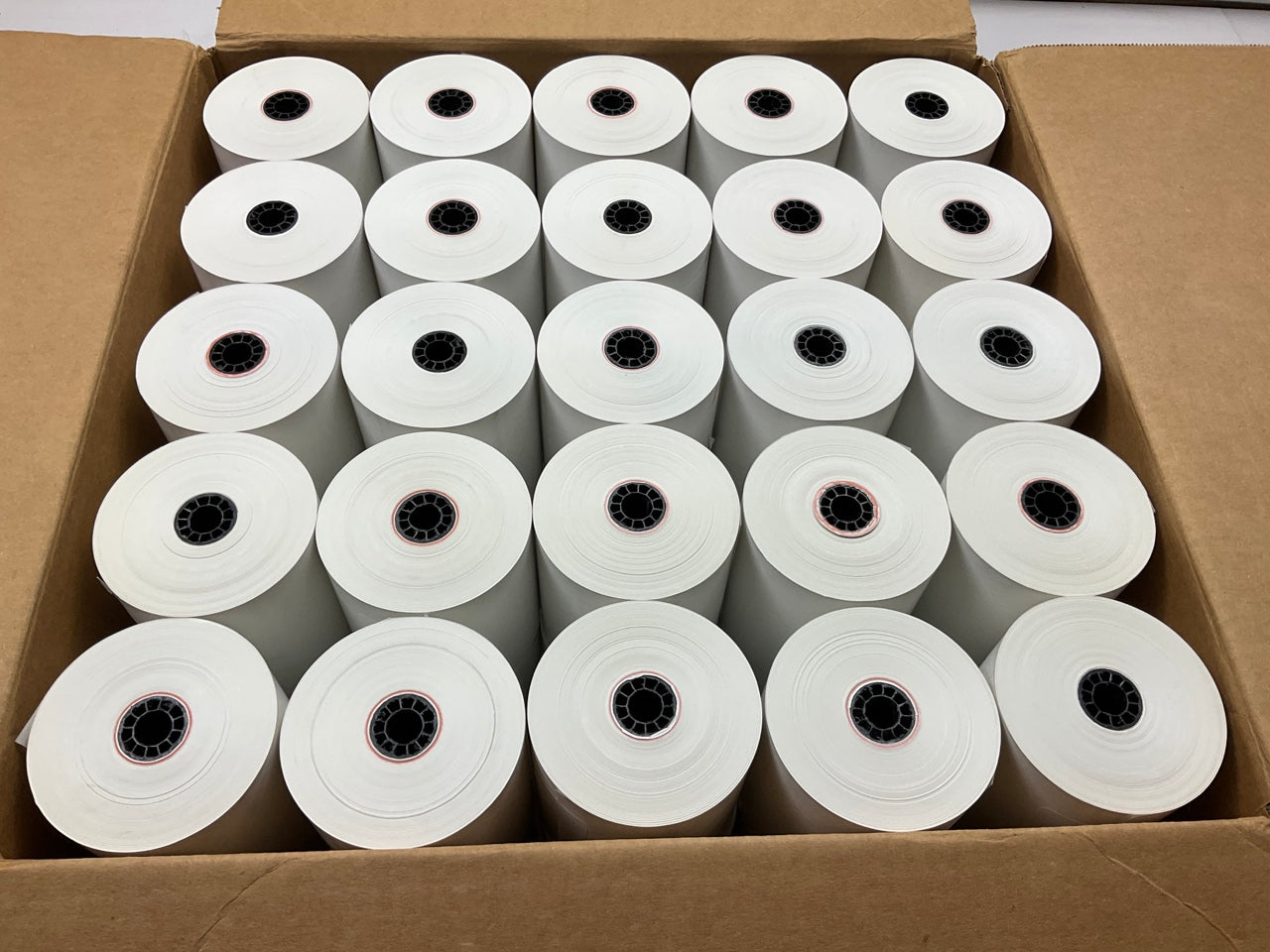 Office Depot 818638 Thermal Paper Rolls, 3-1/8'' X 273', White, Carton Of 50