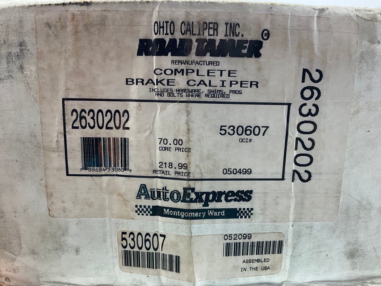 OHIO 530607 Front Brake Caliper Set 1992-93 Cadillac DeVille, Eldorado, Seville