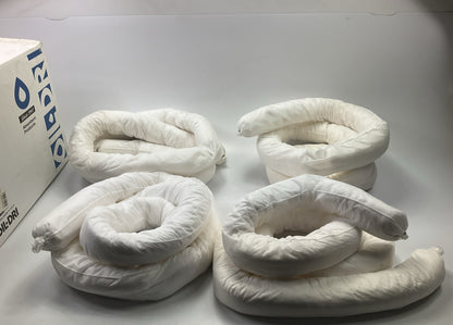 4 / PACK OIL-DRI 36MV06 L71519G Absorbent Sock White 3'' Diameter X 10 Feet Long