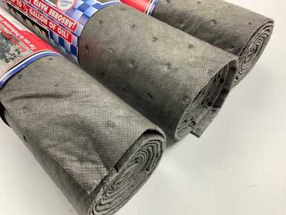 (3) Oil-dri L90908 Absorbent Pad Rolls For Absorbing Liquid Spills 15''x60''