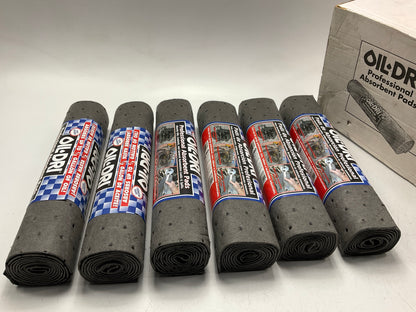 (6) Oil-Dri Universal Absorbent Pad Roll For Absorbing Liquid Spills 15''x60''