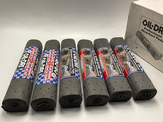 (6) Oil-Dri Universal Absorbent Pad Roll For Absorbing Liquid Spills 15''x60''