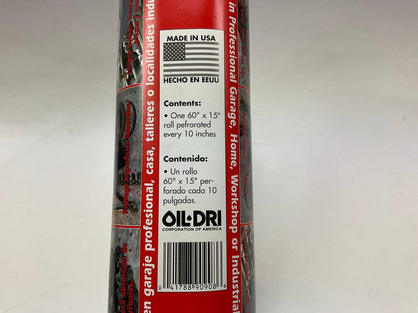(6) Oil-Dri Universal Absorbent Pad Roll For Absorbing Liquid Spills 15''x60''