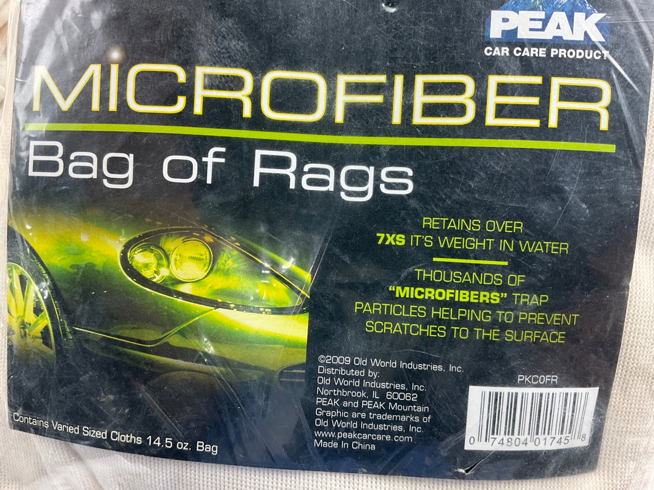 (2) Old World Industries PKC0FR Automotive Shop Towels Microfiber Bag Of Rags