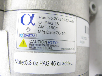 NEW Omega 20-20742-AM A/C Compressor With Clutch