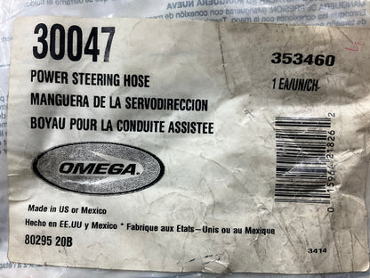 Omega 30047 Power Steering Pressure Line Hose For 1995-1998 Mazda Protege
