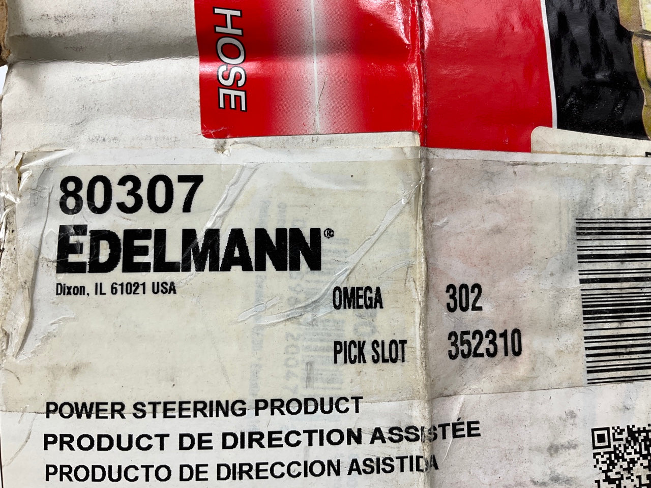 Omega 302 Power Steering Pressure Line Hose