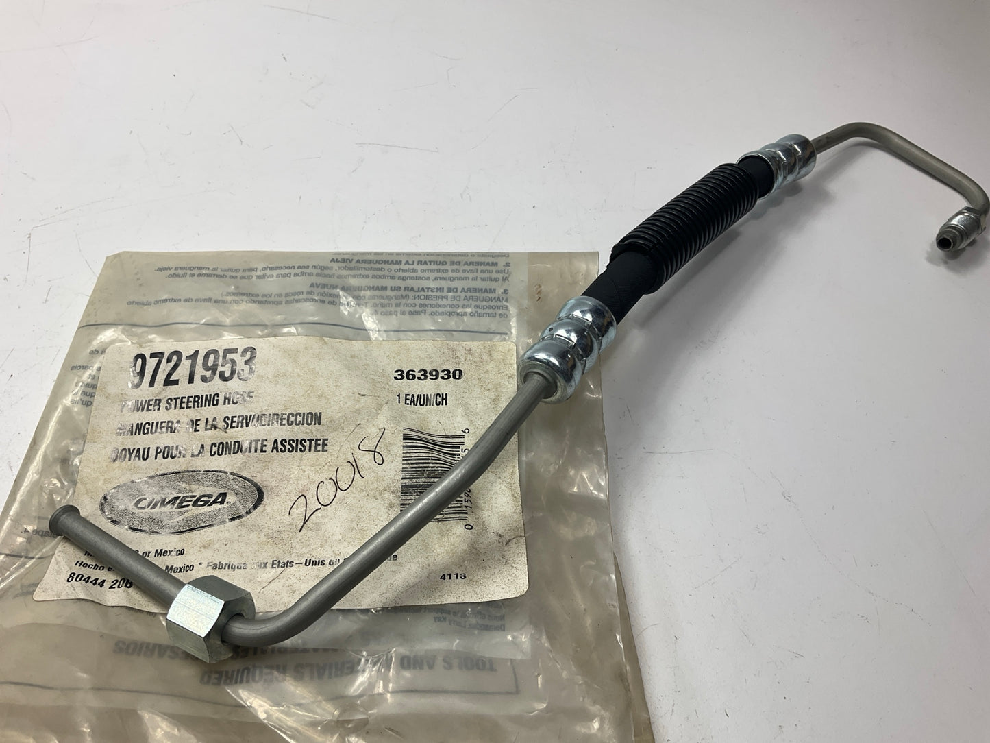 Omega 9721953 Power Steering Pressure Line Hose For 1995-2002 Kia Sportage