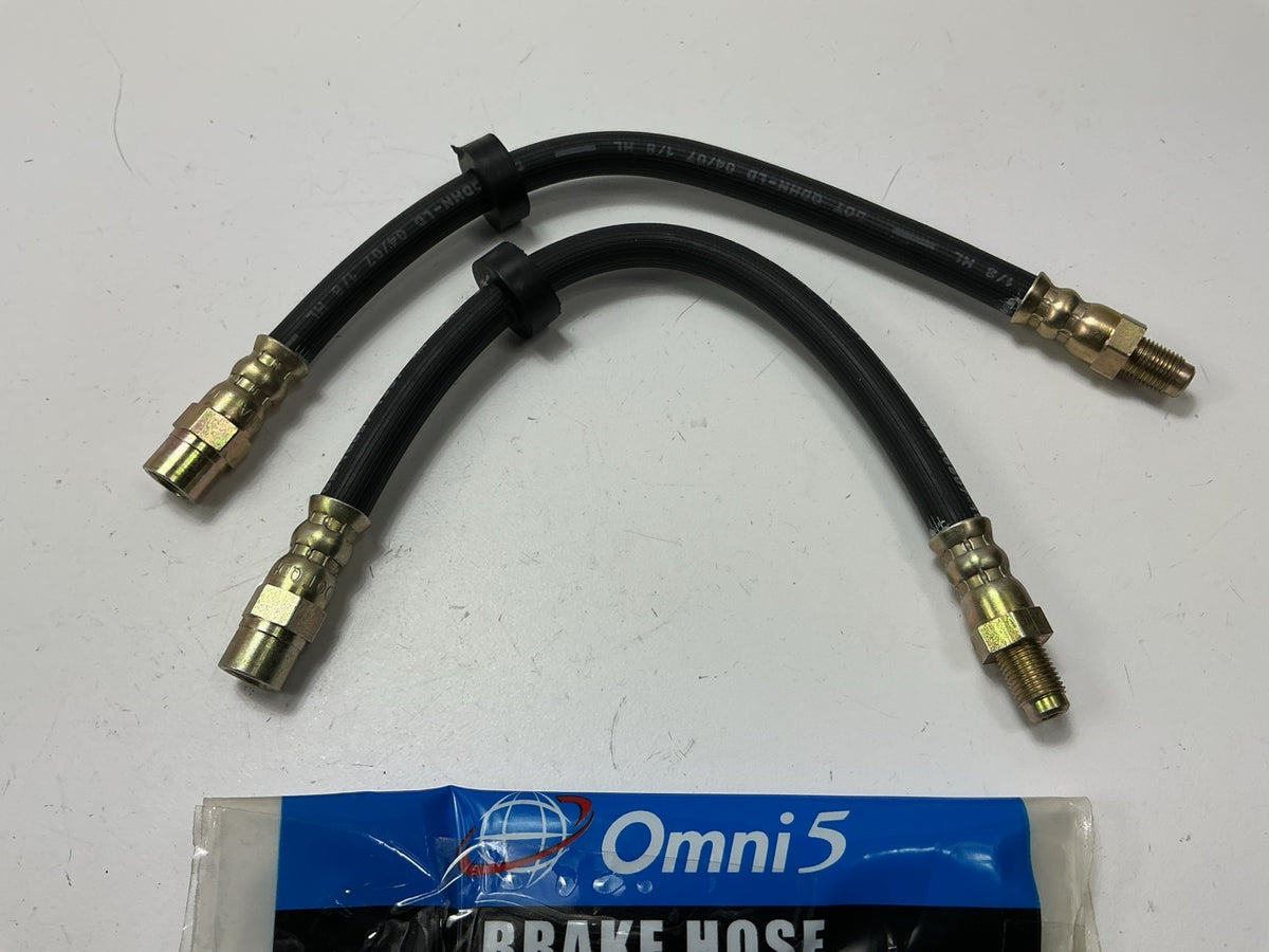 (2) Omni5 P-9169139-4 Rear Brake Hose For 1999-2006 Volvo S80