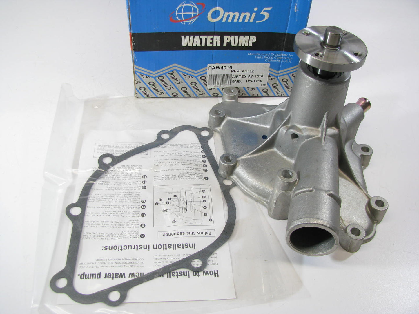 Omni5 PAW4016 Engine Water Pump For 1982-1987 Ford Mercury 3.8L-V6