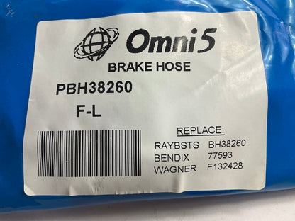 Omni5 PBH38260 Front Brake Hose - 1985-1989 Ford Thunderbird, 85-88 Cougar