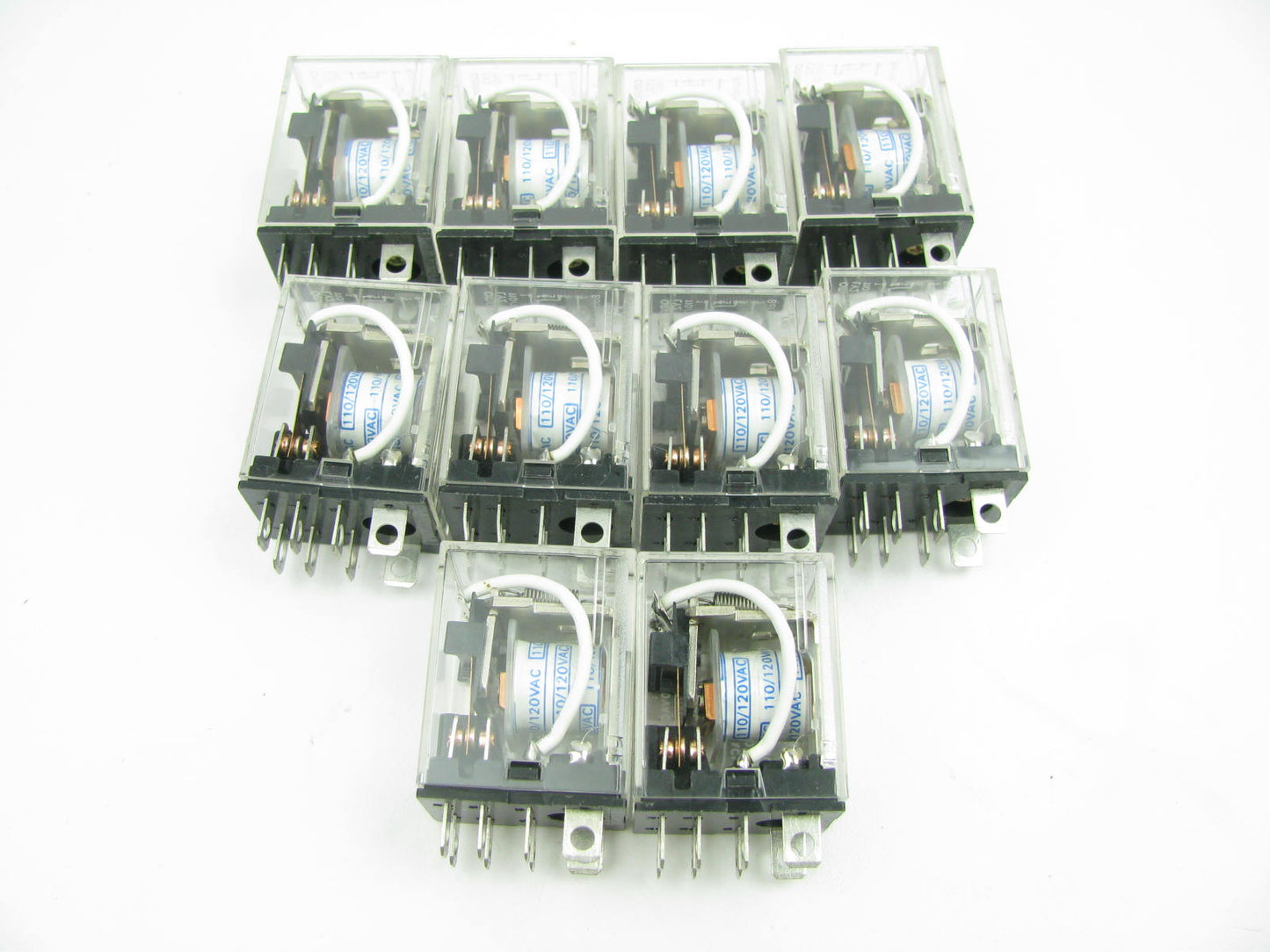 (10) OMRON LY2 8-PIN Relay 110/120A, DPDT, 120 VAC, 10 AMP - PACK OF 10 PCS