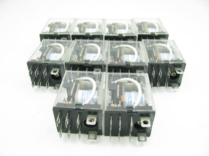 (10) OMRON LY2 8-PIN Relay 110/120A, DPDT, 120 VAC, 10 AMP - PACK OF 10 PCS