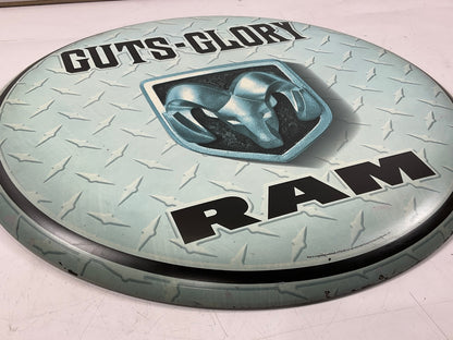 Open Road 1881439 Garage Man-Cave 24'' Diameter Wall Hanger Sign - Guts Glory RAM