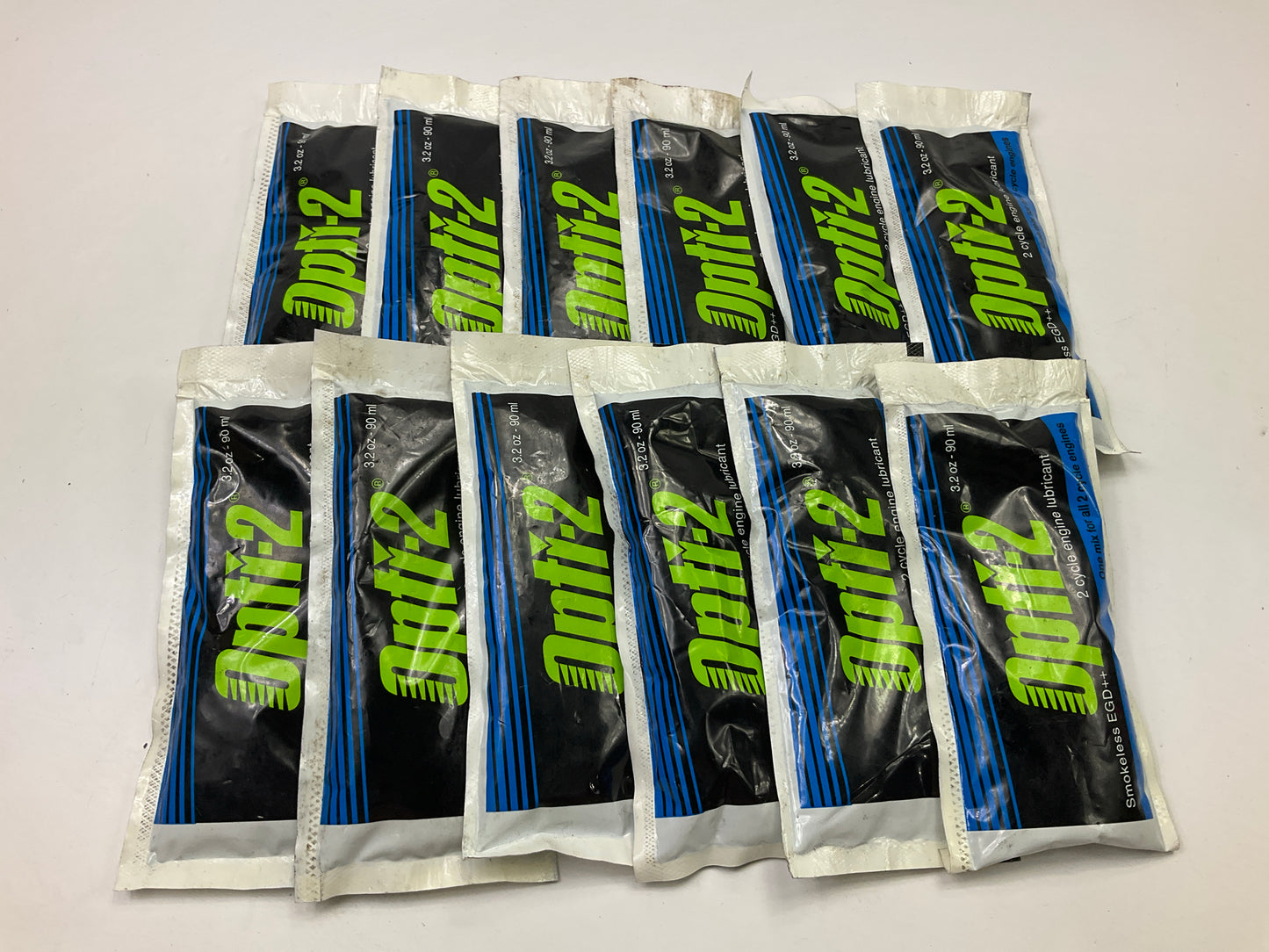 12 Pouches Opti Engine Oil 2 Cycle Mix 2.5 Gallon 3.2oz Opti-2 Enviro 20056