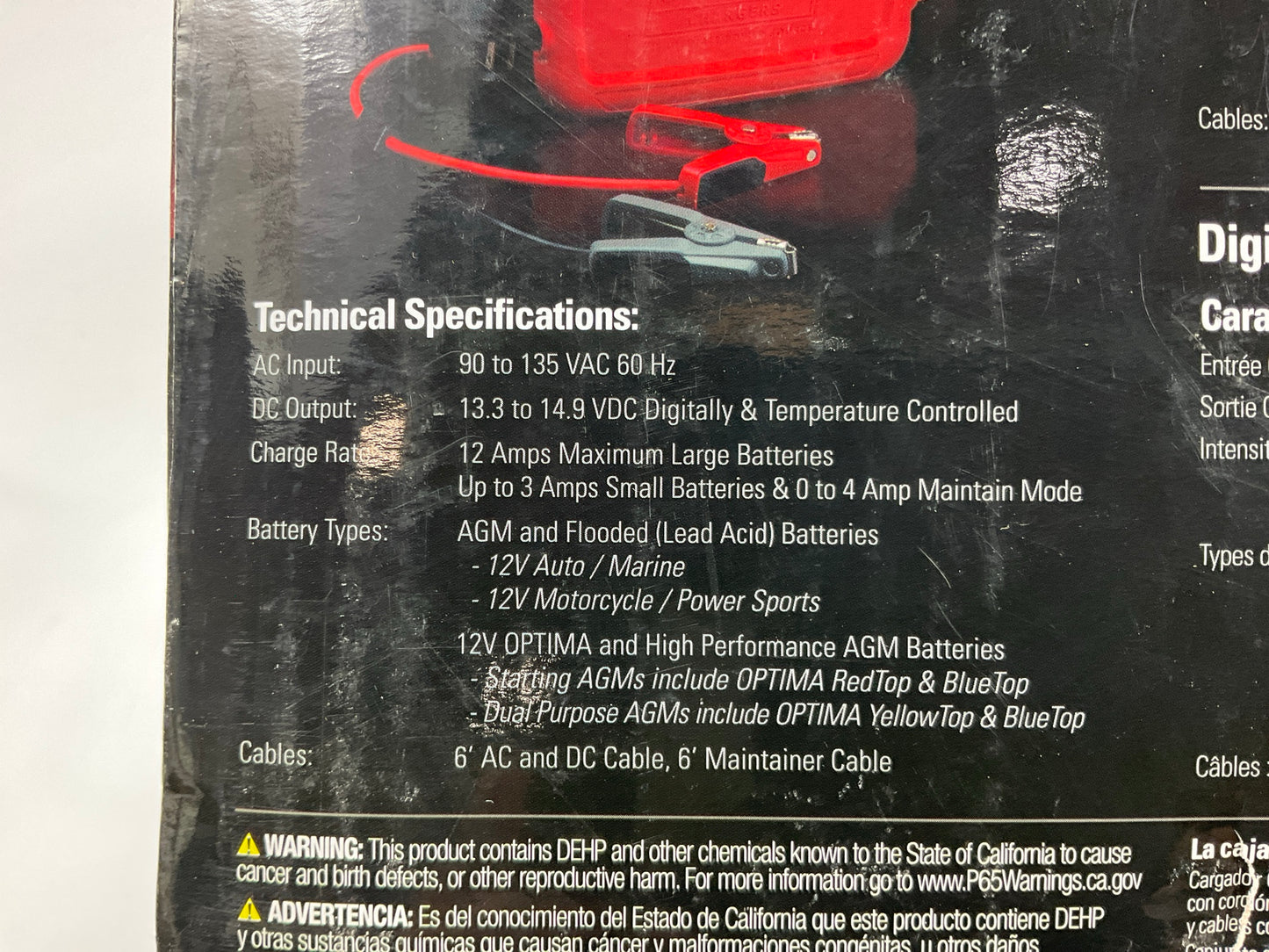 Optima 150-33508 Digital 1200 12V Performance Battery Charger And Maintainer