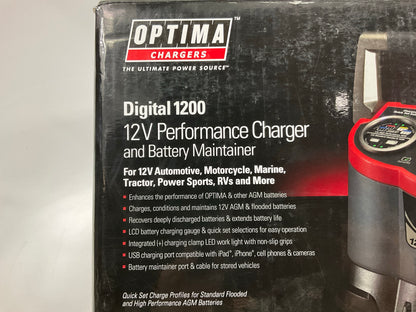 Optima 150-33508 Digital 1200 12V Performance Battery Charger And Maintainer