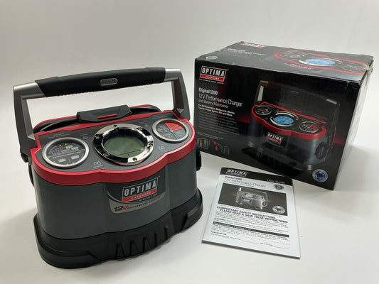 Optima 150-34178 High-Efficiency 12 Amp Digital 1200 Battery Charger, 12 Amp