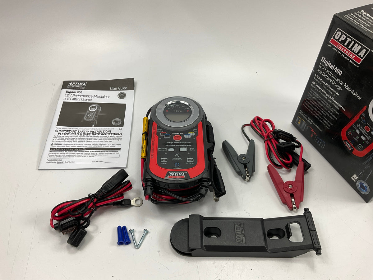 Optima 150-40000 Digital 400 12V Battery Charger & Maintainer, 4 Amp Charging