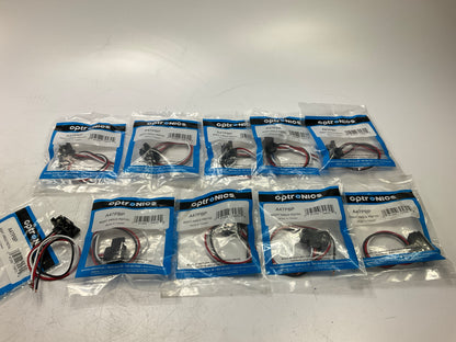 (10) Optronics A47PBP 3-Pin PL-3 Wire Pigtail, 10'' Lead, Trailer Light Connector