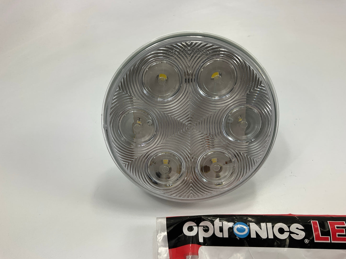 Optronics BUL06CBP Fleet 4'' Round Sealed DOT LED Back-Up Light, White LED Lamp