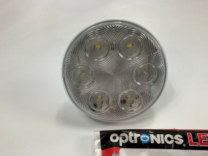 Optronics BUL06CBP Fleet 4'' Round Sealed DOT LED Back-Up Light, White LED Lamp