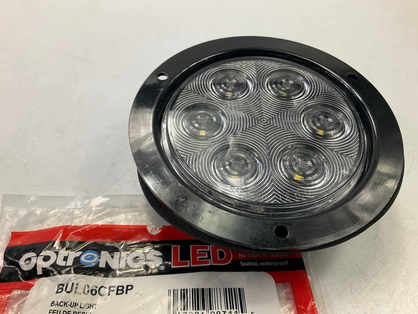 Optronics BUL06CFBP BUL06 4'' Round LED Back-Up Light Clear With Recess Mount