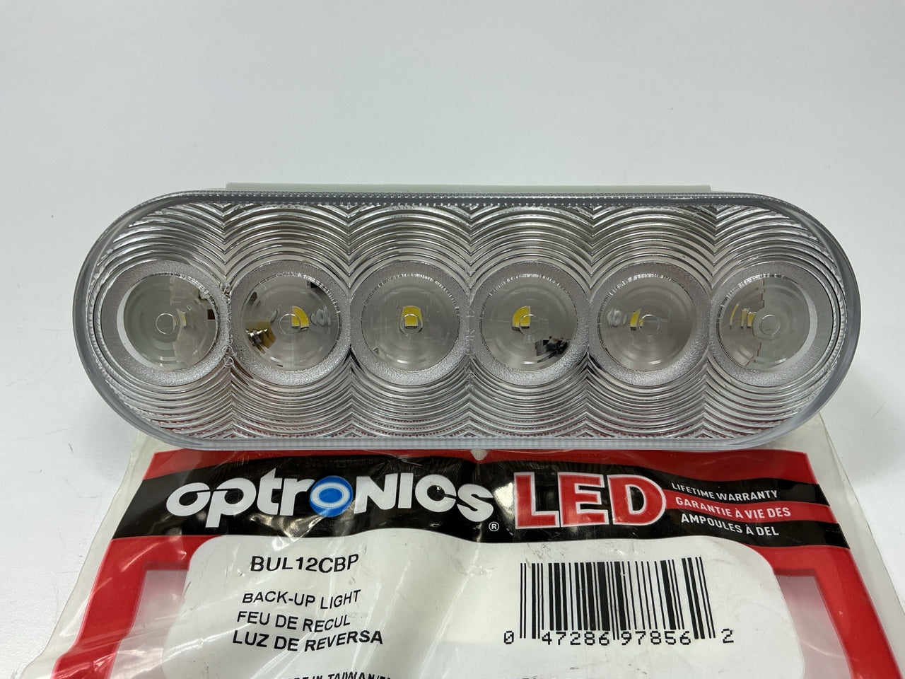 Optronics BUL12CBP BUL12 Series 6 LED Oval Back-Up Light Lamp With Recess Mount