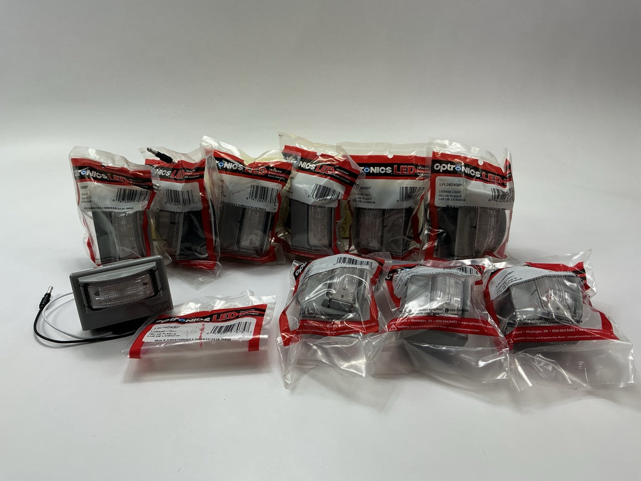 (10) Optronics LPL26SKBP LED Trailer License Plate Light Lamp