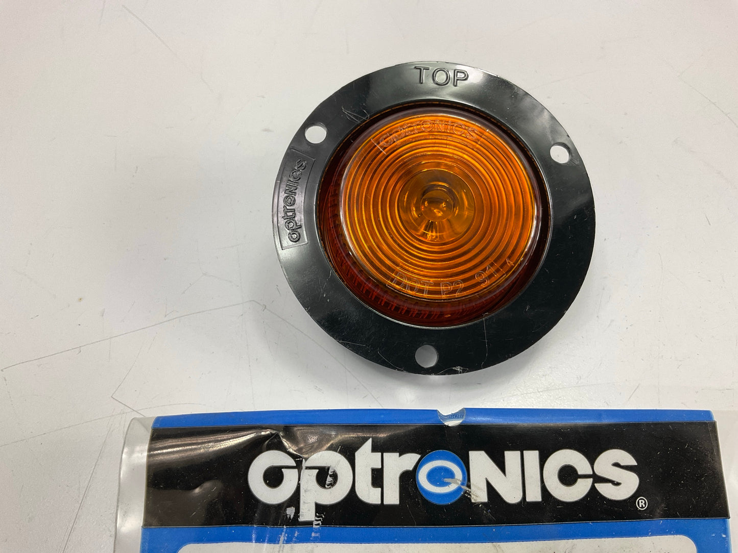 Optronics MC52ABP 2'' Round Sealed Recess Flange Marker / Clearance Light, Yellow