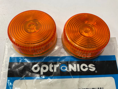 (2) Optronics MC53ABP Amber Side Marker Trailer Clearance Light, Recess Mount 2''
