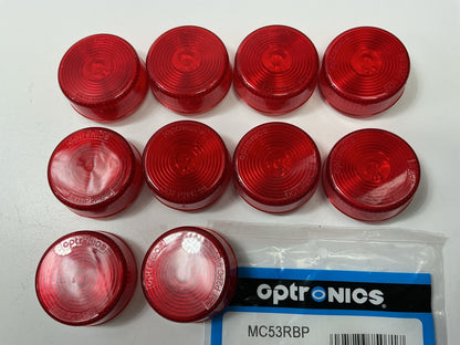 10 Optronics MC53RBP Round 2'' Red Recess Mount Trailer Marker / Clearance Light