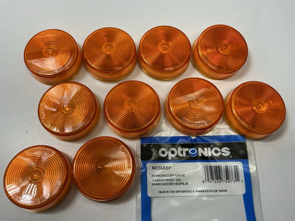 (10) Optronics MC55ABP 2.5'' Round Yellow Marker / Clearance Trailer Light Lamps
