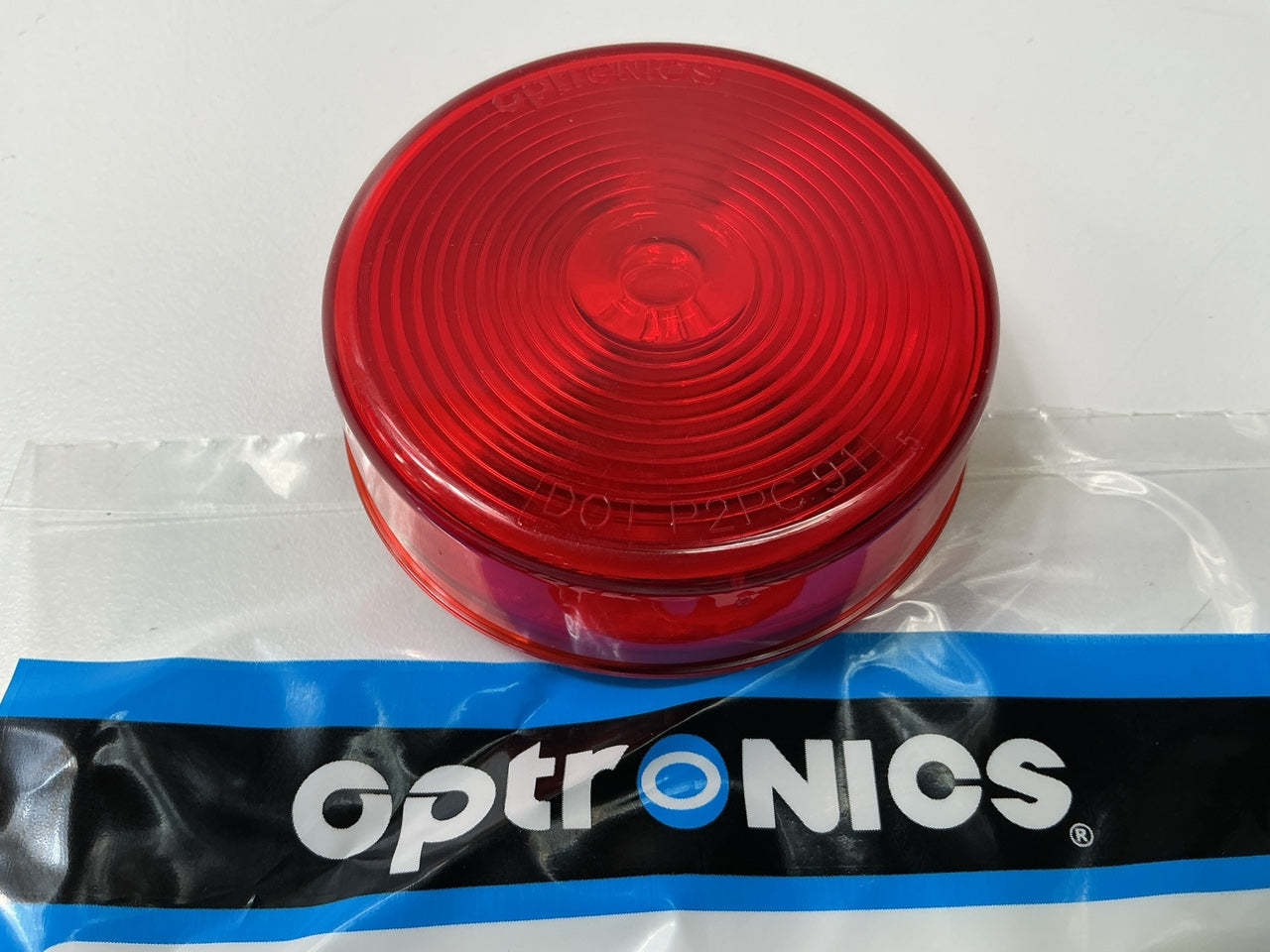 Optronics MC-55RBP Red 2.5'' Round Sealed Side Marker / Clearance Light RED Lamp